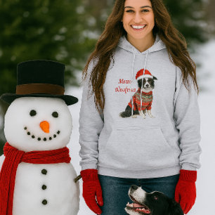 Pull À Capuche Collie de Border Noël  Amateur de Chien 