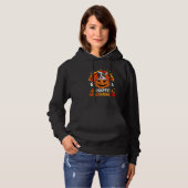 Pull À Capuche Collies frontalières Chien Heureux Hallothanksmas  (Devant entier)