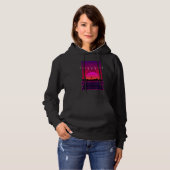 Pull À Capuche Cologne Skyline 80s 90s Vaporwave esthétique rétro (Devant entier)