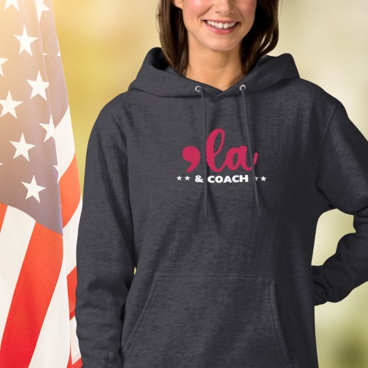Pull À Capuche Comma la & Coach-Kamala Harris Tim Walz Dames Dark