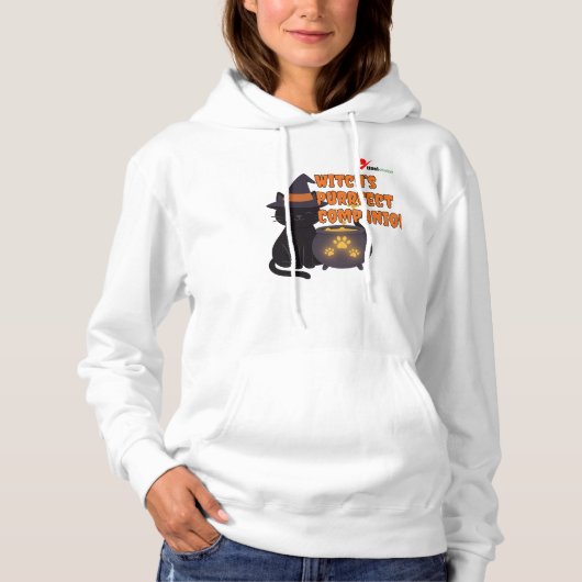 Pull À Capuche Compagnon parfait de sorcière | Halloween mignon (Devant)