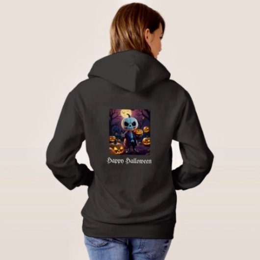 Pull À Capuche Compagnon squelette de champ de citrouilles