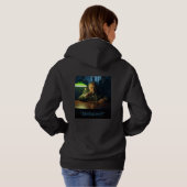 Pull À Capuche Comportement du patron femmes à capuchon noir swea (Dos entier)