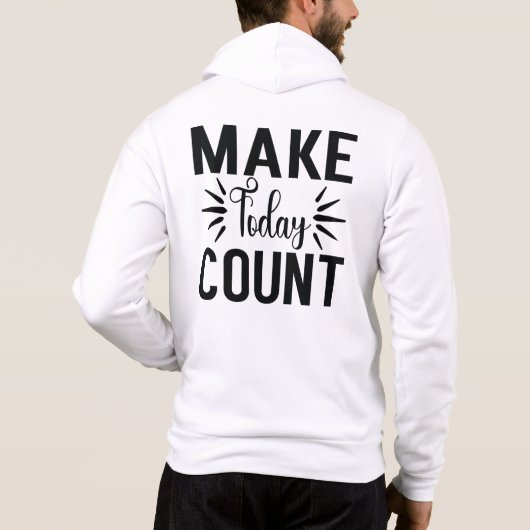 Pull À Capuche Comptez sur aujourd'hui - T-Shirt 68543 (Dos)