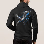 Pull À Capuche Conception artistique de mouvement athlétique de c (Dos)
