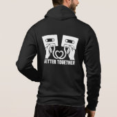 Pull À Capuche Conception Cœur Cassette Rétro Meilleur Ensemble (Dos)