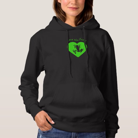 Pull À Capuche Conception Coeur De Grenouille Pour Les Ventilateu (Devant)