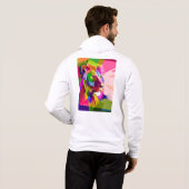 Pull À Capuche Conception d'art pop prismatique tête de lion-6250 (Dos entier)