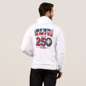 Pull À Capuche Conception de baseball USA Terre de liberté 250 an (Dos entier)