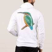 Pull À Capuche Conception de broderie d'oiseau martin-pêcheur col (Dos)