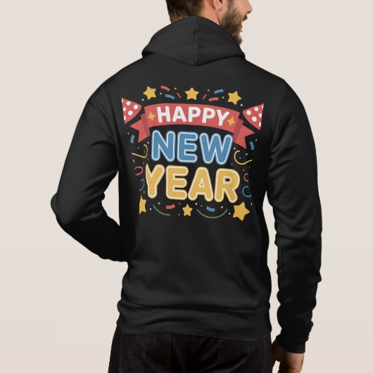 Pull À Capuche Conception de célébration de la nouvelle année-602 (Dos)