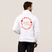Pull À Capuche Conception de cercle de la Saint-Valentin-25695 (Dos entier)