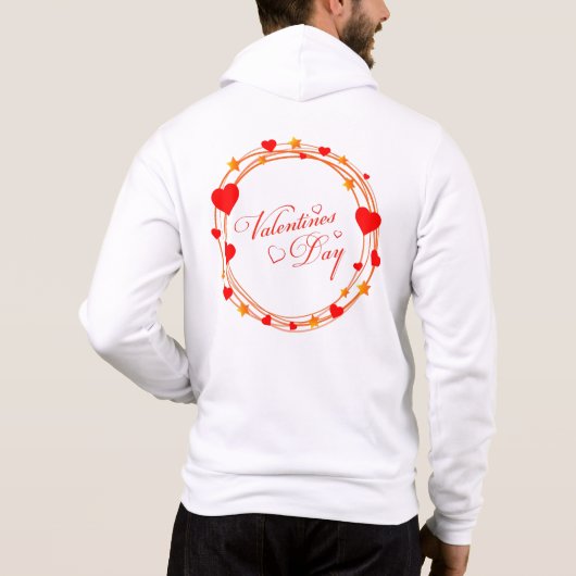 Pull À Capuche Conception de cercle de la Saint-Valentin-25695 (Dos)