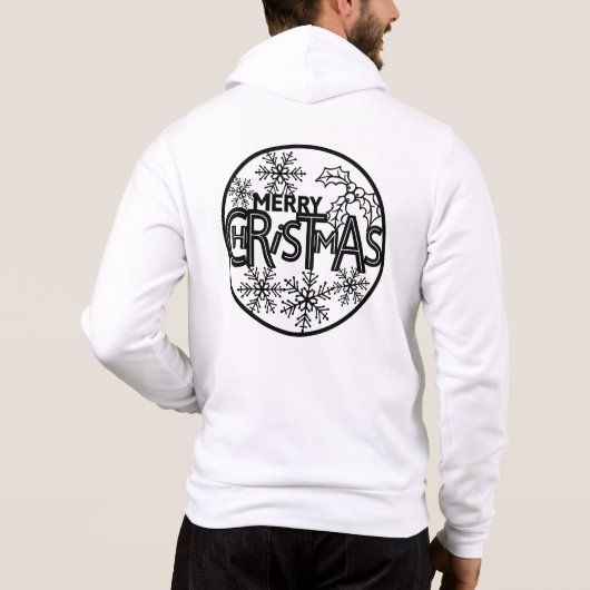 Pull À Capuche Conception de cercle Joyeux Noël-64656 (Dos)