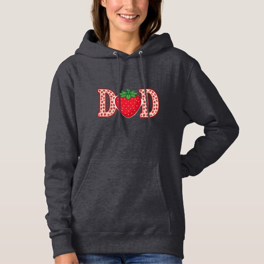 Pull À Capuche Conception de chemise vectorielle lettrage fraise (Devant)