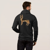 Pull À Capuche Conception de chien de berger allemand GSD noir et (Dos entier)