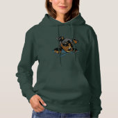 Pull À Capuche Conception de chiot teckel noir mignon (Devant)