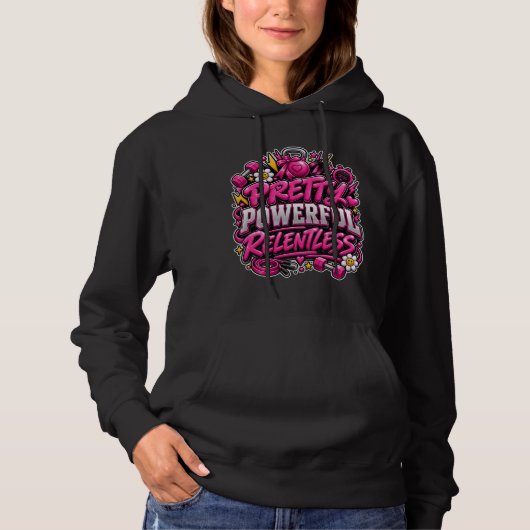Pull À Capuche Conception de citation de salle de sport rose impl (Devant)