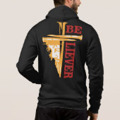 Pull À Capuche Conception de clou de croix de Jésus – Puissant Ch (Dos)