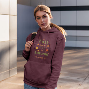 Pull À Capuche Conception de la brise automnale et des feuilles a