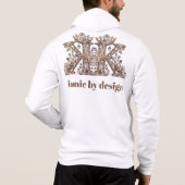 Pull À Capuche Conception de luxe en cristal beige avec la lettre (Dos)