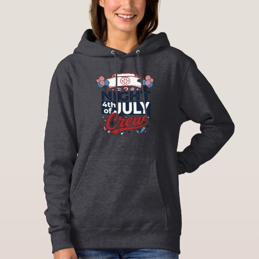 Pull À Capuche Conception de maillot patriotique d'infirmière de (Devant)