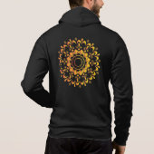 Pull À Capuche Conception de mandala unique doré-95747 (Dos)