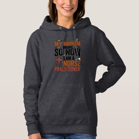 Pull À Capuche Conception de sorcière d'infirmière praticienne dr (Devant)