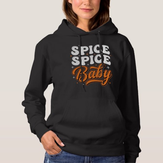Pull À Capuche Conception de typographie rétro Halloween Spice Sp (Devant)