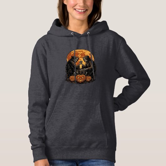 Pull À Capuche Conception de vecteur de citrouille d'Halloween de (Devant)