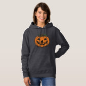 Pull À Capuche Conception de vecteur de Halloween de citrouille d (Devant entier)