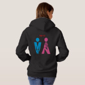 Pull À Capuche Conception d'icône de typographie pour hommes et f (Dos entier)