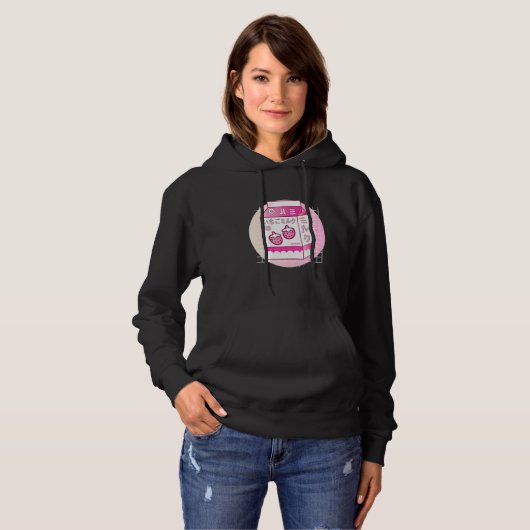Pull À Capuche Conception du lait fraise (Devant entier)