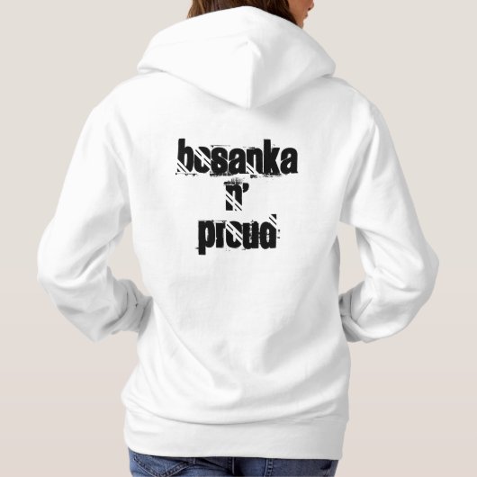 Pull À Capuche Conception FIÈRE de la Bosnie de n de BOSANKA - (Dos)