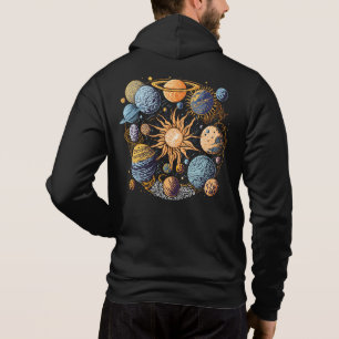 Pull À Capuche Conception graphique du système solaire