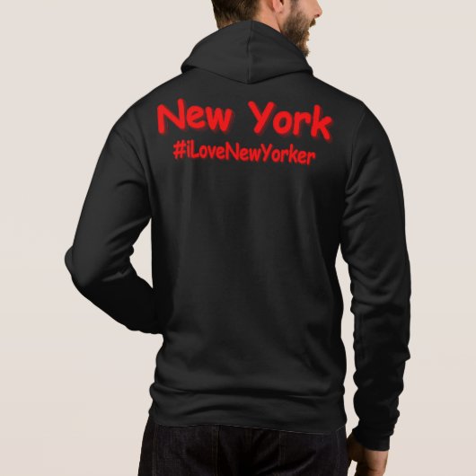 Pull À Capuche Conception Mignonne "New York". Acheter Maintenant (Dos)