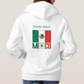 Pull À Capuche Conception personnalisée du nom de drapeau du Mexi (Dos)