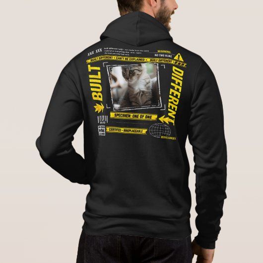 Pull À Capuche Construit sur mesure différemment Amateur de Chat (Dos)