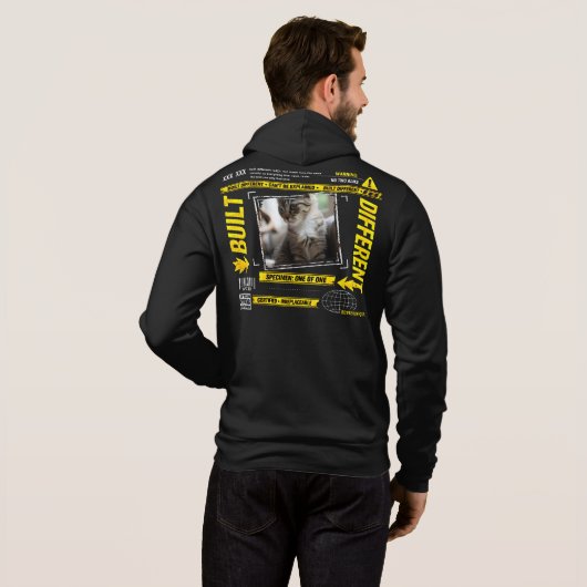 Pull À Capuche Construit sur mesure différemment Amateur de Chat  (Dos entier)