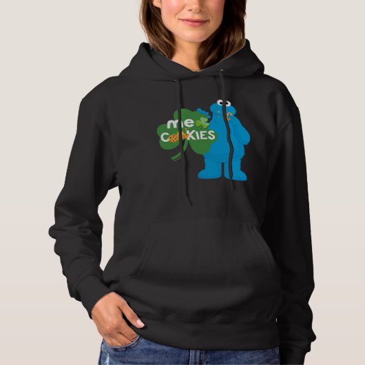 Pull À Capuche Cookie Monster | Amour shamrock (Devant)