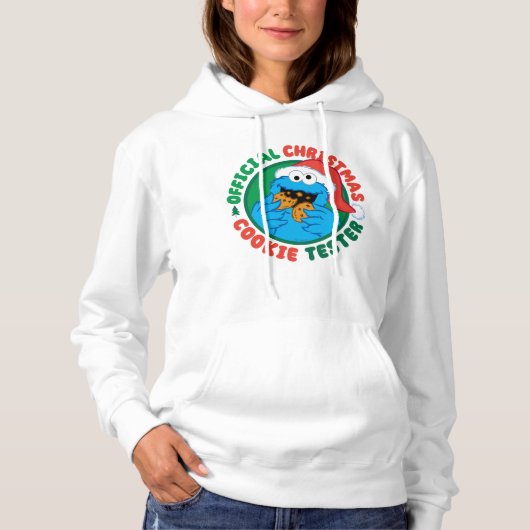 Pull À Capuche Cookie Monster | Tester officiel de biscuits de No (Devant)