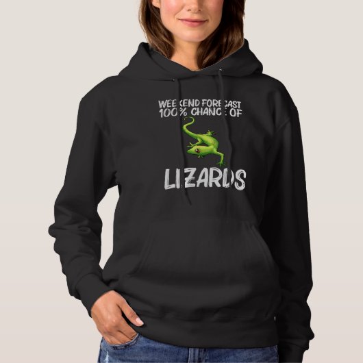 Pull À Capuche Cool Lizard Pour Hommes Femmes Gecko Green Reptile (Devant)