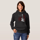 Pull À Capuche Cool Patriotic American Flag Bass Guitarist Guitar (Devant entier)