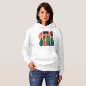 Pull À Capuche Cool Retro Anime Guy - Stylish 80s esthétique (Devant entier)