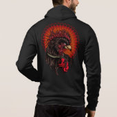 Pull À Capuche Coq de boîte (Dos)
