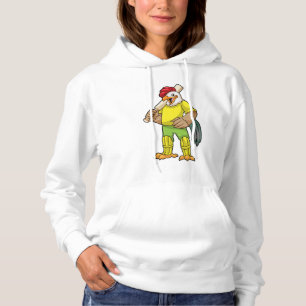Pull À Capuche Coq en batteur avec batte de cricket