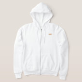 Pull À Capuche Corail + Monogramme Brown Mariage Party Zip-Up (Poser)