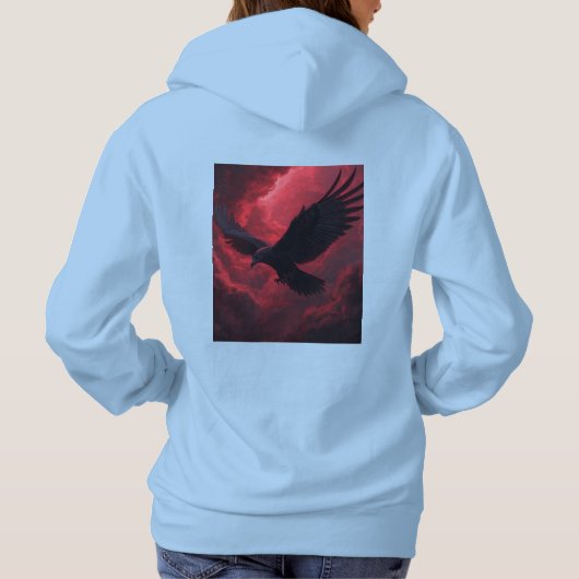 Pull À Capuche Corbeau (Dos)