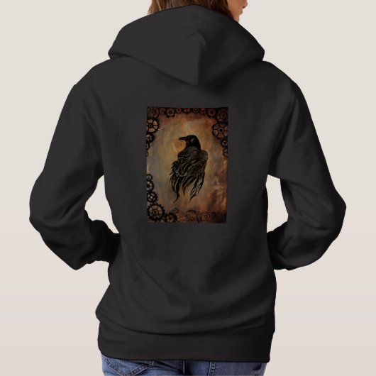 Pull À Capuche Corbeau (Dos)