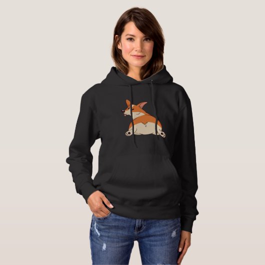 Pull À Capuche Corgi Butt 201 (Devant entier)